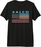 Vintage Sunset American Flag Salco, Pennsylvania Premium Tri-blend T-Shirt