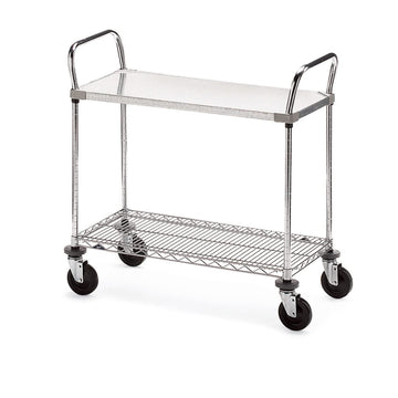 Galvanized/Wire Carts by METRO – 8"L x 8"W x 39.5"H, Rubber,Steel, Model 5449200