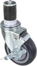 Component Hardware Medium Duty 1" Expanding Stem Caster with 3" Blue Polyurethane Wheel with Brake