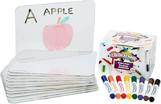 Colorations Acrylic Lap Boards & Dry-Erase Markers, 6 Boards, 48 Markers