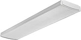 Lithonia Lighting 4 Foot LED Wraparound Ceiling Light, Low-Profile Curved Basket Ceiling Light Fixture, Dimmable, 3000K Warm White, MVOLT 120-277V, Damp Listed for Garage Lighting and Closets