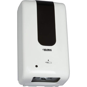 Automatic Dispenser for Hand Sanitizer/Liquid Soap by Global Industrial – 4.25"L x 6"W x 11"H, Plastic, White, Model PW-1406L