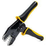 Crimping Tool with Quick Release for Non-Insulated Open Barrel Terminals AWG 20-10 Ratchet Wire Terminal Crimper for Electronic by Steelite – AWG 20-10, Nylon, Rubber, Model AZ6076