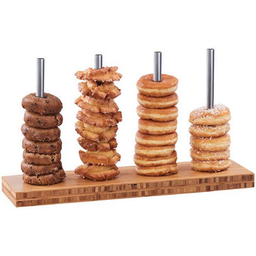 25 x 7 x 13 Donut/Bagel Bamboo Display Brown by CAL-MIL – Bamboo, Brown, Model 22008-4-60
