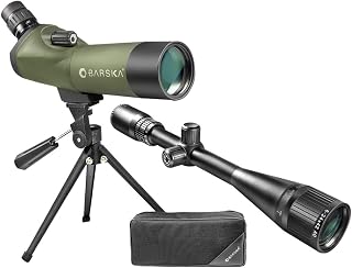 Barska 18-36x50 Spotting Scope & 6-24x42 Rifle Scope Combo Set – Long-Range Optics for Hunting & Shooting
