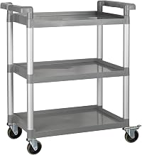 Winco Utility Cart , 32"L x 16-1/8"W x 36-3/4", Gray | Heavy-duty, 330 lb capacity, Great for Transport, Storage and Back-of-house
