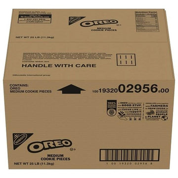 Oreo Crunch Medium Cookie Pieces - 25 lb Bulk Bag by NABISCO – 25 Pound, Model 2956
