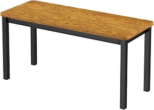 Correll Library Table with Medium Oak and Black Finish LR2460-06-09-06