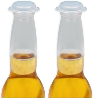 LINDEN SWEDEN Bottle Cap Covers - Reusable Plastic Soda and Beer Bottle Caps to Prevent Drink Spillage - Dishwasher Safe - Made In Sweden - Set of 10-3.25W x 6H Inches (Pack of 2)