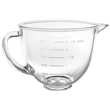 3.5-Qt Glass Bowl for 3.5-Qt TIlt-Head Stand Mixers by KitchenAid – 3.5, 3.5 quarts, Glass, Clear, Model KSM35GB