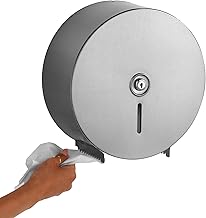 Bobrick Single Jumbo-Roll Surface-Mounted Toilet Tissue Dispenser, Satin-Finish Stainless Steel, ADA Compliant, Secure Locking Design, Versatile Roll Compatibility, Durable & Easy-Load Mechanism (Model B-2890)