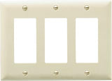 Legrand Pass & Seymour TP263I Trademaster Mid-Size Unbreakable Nylon Wall Plate, 3 Gang, Three Decorator Rocker GFCI Cover, Ivory (1 Count)
