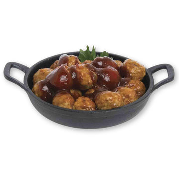 Cast Iron Round Mini Server by Tablecraft – 6 inches (W) x 3 inches (H) x 5.9 inches (D), 12.0 ounces, Cast Iron, Black, Model CW30104