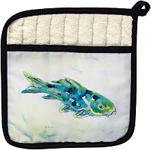 Betsy Drake PT136 Blue Koi Pot Holder
