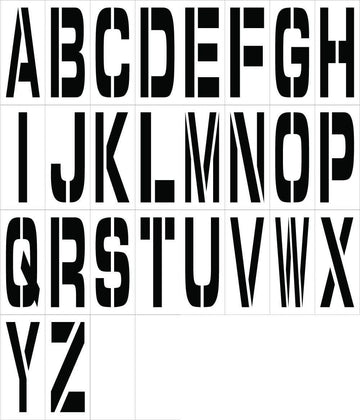A-Z 24" .060 Plastic Individual Stencil Letter by NMC – Plastic, Model PML24