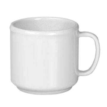 White Mug-CR9035W by Thunder Group – 10.0 ounces, Plastic, White, Pack of 12