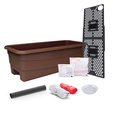 Junior Garden Kit by EarthBox – 23 x 9.5 x 7.25 inches, 1.15 gallons, Terracotta, Chocolate, Model 80653