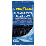 Interior Cleaning Wipes by Goodyear – Pack of 20, Model Gy3252