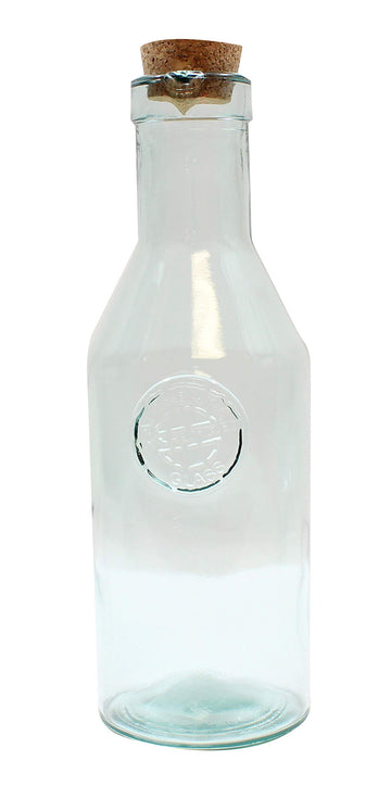 Water Bottle by Tablecraft – 34 Ounces, Glass, Green, Model 6631