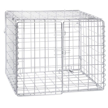Lockable Security Cage Chrome Wire - 18" L x 24" W x 15" H by HUBERT – Large, Wire, Chrome, Model SM1824C