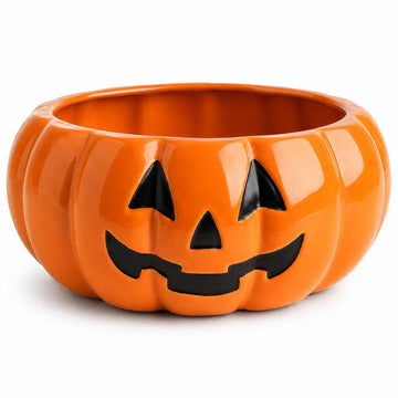 Gift Boutique Jack O Lantern Candy Bowl, Ceramic, 9.25 Inch Diameter