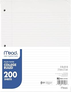 Mead Economical Filler Paper, College Ruled, 11 x 8-1/2, 200 Sheets
