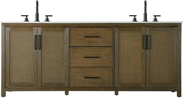 Elegant Kitchen and Bath 84" Double Bathroom Vanity in Hazel Oak