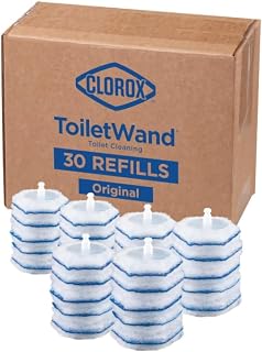 CLOROX ToiletWand Disinfecting Refills, Disposable Wand Heads (Package May Vary), 30 Count (Pack of 5)