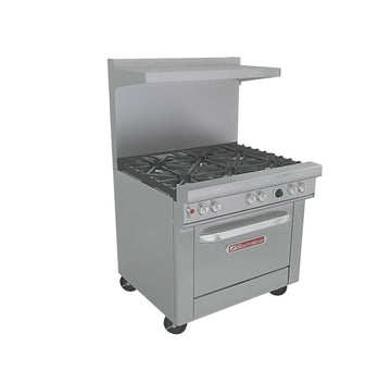 36" Ultimate Restaurant Gas Range w/ 3 Star-Saute Burners by SouthBend – 3.9 gallons, Stainless-Steel, Model 4364C