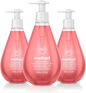 Method Gel Hand Soap, Pink Grapefruit, 12 ounce (Pack of 3)