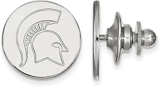 Michigan State University Spartans Lapel Pin (14k White Gold)