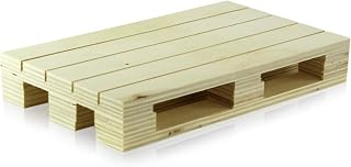 PacknWood 210WP2012 - Wood Pallet - Rustic Wooden Serving Tray - Serve Meals and Snacks, for Home Decor - Strong Sturdy Wood Structure - (L:7.9 x W:4.71 x H:1.18in) - (Case of 32)