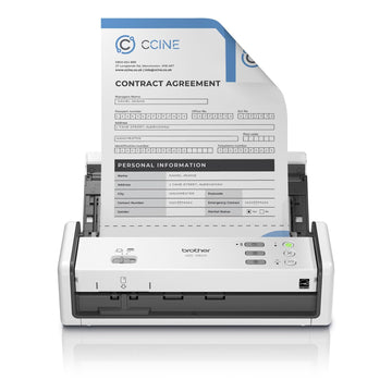 ADS-1350W Wireless Compact Desktop Scanner | Scan Speeds of Up to 30ppm | Single Pass Double-Sided Scanning (Renewed) by Brother – 8.50" x 14", White/Black, Model ADS-1350W-cr