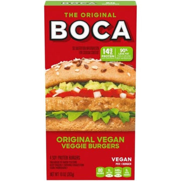 Original Vegan Veggie Burgers by Boca – 10 Fl Oz (Pack of 12), Pack of 12