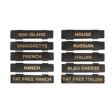 CN4812 Name Tag Set (fits model N48) by Tablecraft – Plastic, Black, Model 727875106520