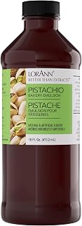 LorAnn Oils Pistachio Bakery Emulsion: Genuine Pistachio Aroma, Perfect for Boosting Nutty Notes in Baked Goods, Gluten-Free, Keto-Friendly, Pistachio Extract Substitute Essential for Your Kitchen