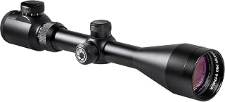 Barska Huntmaster Rifle Scope – Durable, Waterproof, Fogproof, Shockproof, Parallax-Free at 100 Yards, Fast Focus Eyebell, Scope Caps – Great for Hunting & Plinking
