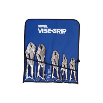 VISE-GRIP Original Locking Pliers Set by IRWIN – 5 Count (Pack of 1), Alloy Steel, Multicolor, Pack of 5