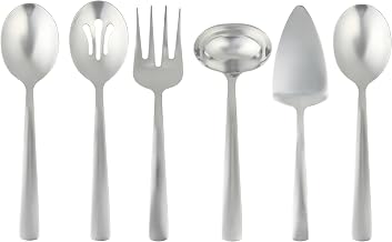 Oster Eastleigh 6-Piece Stainless Steel Hostess Set, Flatware Serving Utensil Set for Parties and Dinners, Rust-Resistant, Dishwasher Safe