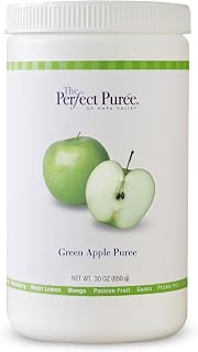 The Perfect Puree Perfect Puree Green Apple Puree Frozen - 6 x 30 Oz Case, Sweet-Tart Granny Smith Flavor, Kosher Certified