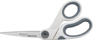 Westcott 8" Bent Titanium Bonded Non-Stick Craft Scissors with Adjustable Glide Feature (16374)