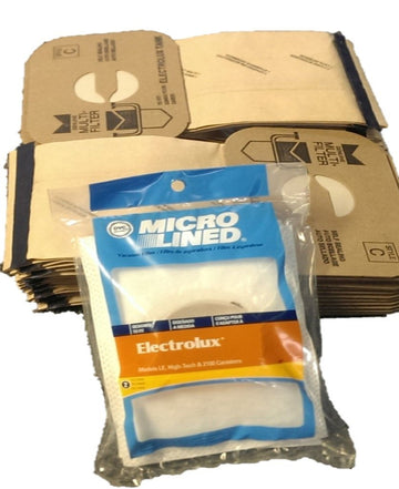 24 C Bags and 2 After Filters by Electrolux – Plastic, Brown, Pack of 24, Model AX-AY-ABHI-94412