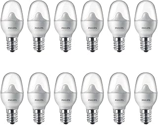 PHILIPS LED Flicker-Free C7 Night Light Bulb, Non-Dimmable, 30 Lumen, Soft White Light (2700K), .05W=7W, E12 Base, 12-Pack