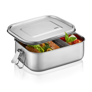 Lunch box ENDURE small by GEFU – 1 liters, Stainless Steel, Silver, Model GF12734