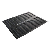 ("I Microperforati") Silicone-Fiberglass Eclair Mold with 16 Cavities by Martellato – 4.72x0.98 x 0.24"H, 16 Cav., Silicone fiberglass, Black, Pack of 2, Model 30MICRO11