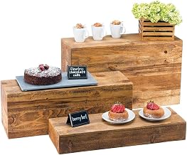 Cal-Mil 166-11-99 Rectangle Riser, 11" Height, 20.5" Width, 7" Length, Reclaimed Wood, Madera
