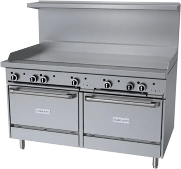 G Starfire Pro Series Gas Restaurant Range 60"W with 60" Griddle & (2) Standard Ovens by Garland – 3.9 cubic_feet, Model G60-G60RR