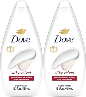 Dove Body Wash, Silky Velvet 2-Pack – Luxurious Moisturizing Cleanser for Smooth, Soft Skin, 15.22 Oz Ea