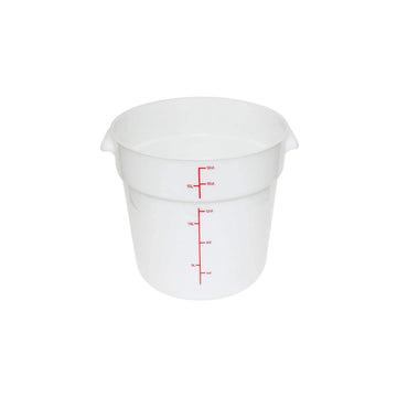 18 quart round food storage container by Thunder Group – 18.0 quarts, Polypropylene, White, Model PLRFT318PP