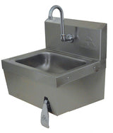 17.25" x 15.25" Single Hands Free Hand Sink with Faucet by Advance Tabco – Stainless Steel, Silver, Model 7-PS-62